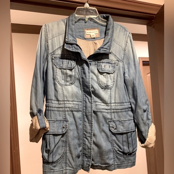Anthropologie Jackets & Blazers - Anthro Marrakech utility denim lined jacked